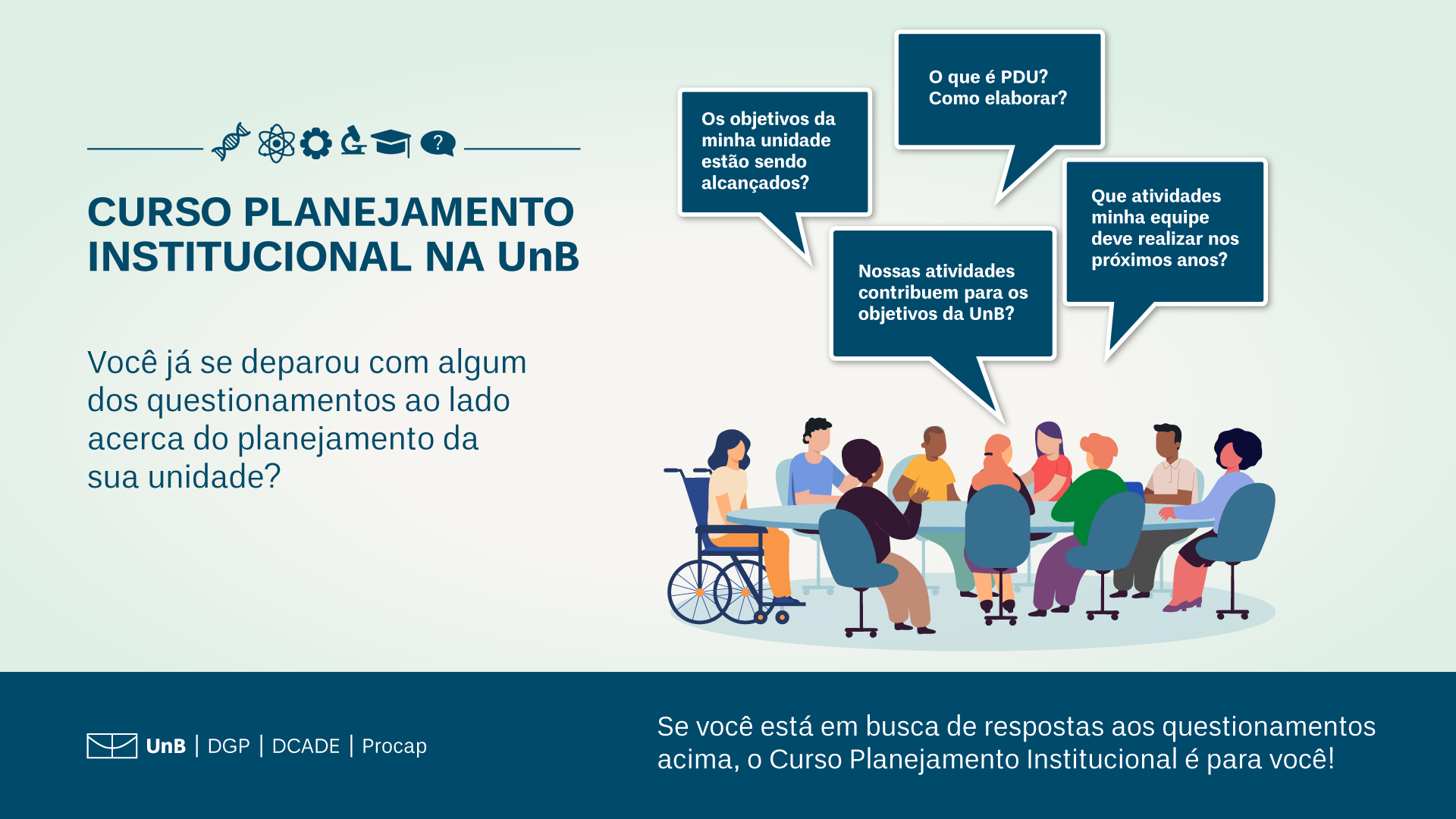 Vem aí! Oferta 2024 do Curso Planejamento Institucional na UnB